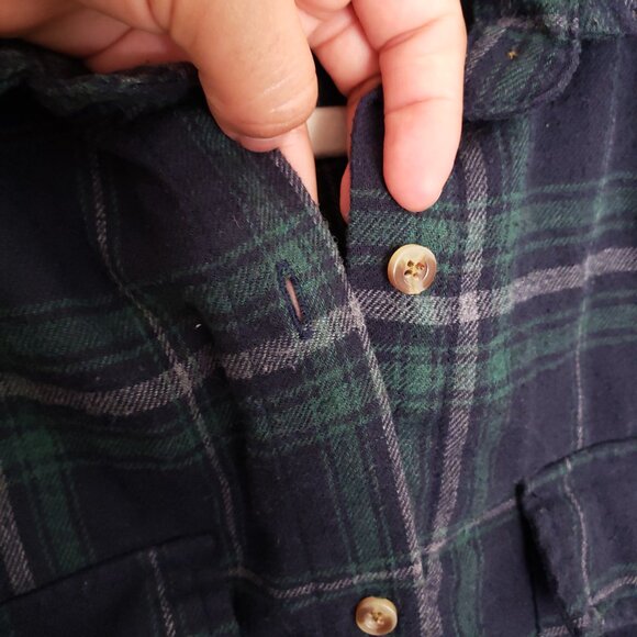 Spoon Jeans Multicolor Plaid Collar Button Up Long Sleeve Shirt Size M - Picture 11 of 16